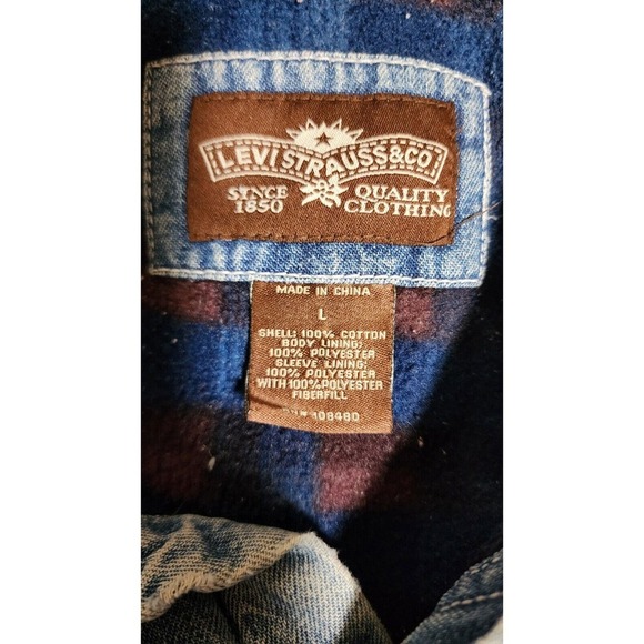 Levi's Straus & Co Fleece Lined Jacket, Heavy In Great Condition, Very Warm - Picture 9 of 12